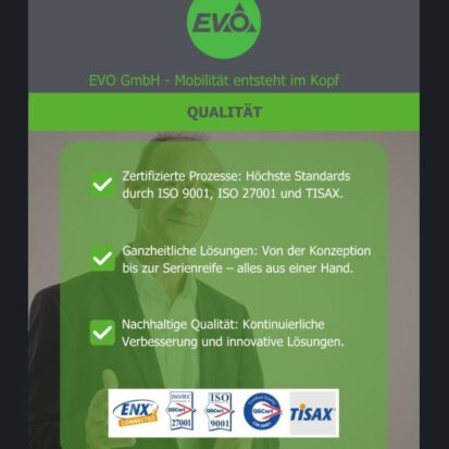 Bei der EVO GmbH steht Qualität an erster Stelle